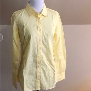 Canary Yellow & White JCrew XS Women’s button Down